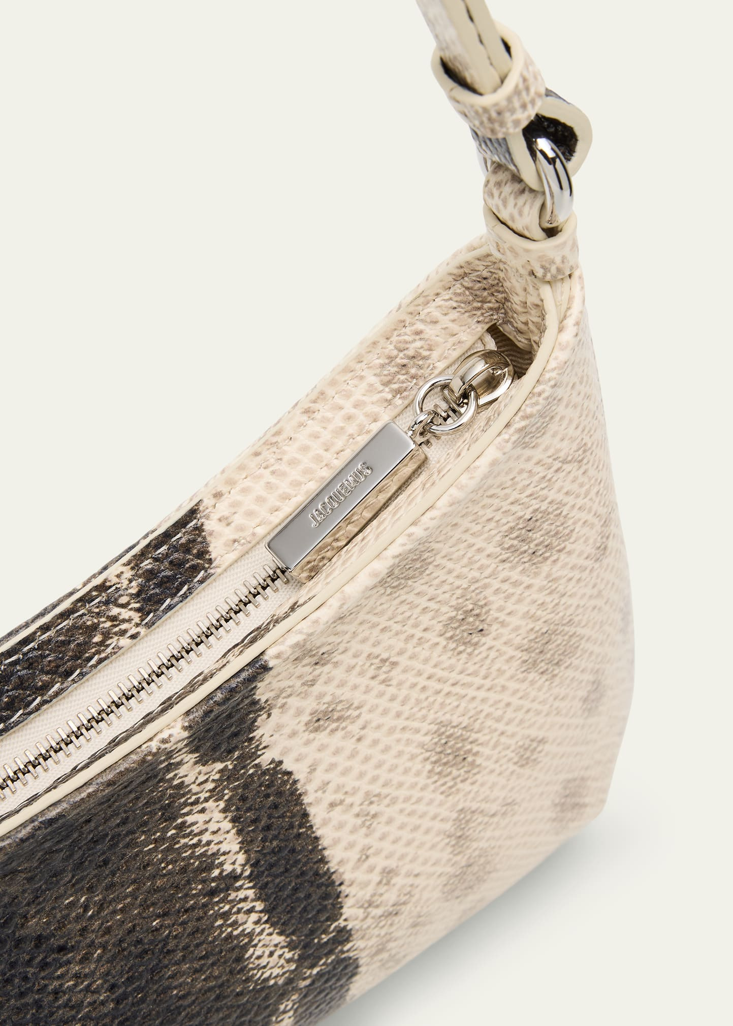 Le Bisou Snake-Embossed Leather Shoulder Bag - 5