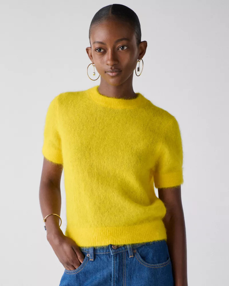 kate spade Fuzzy Short Sleeve Sweater outlook
