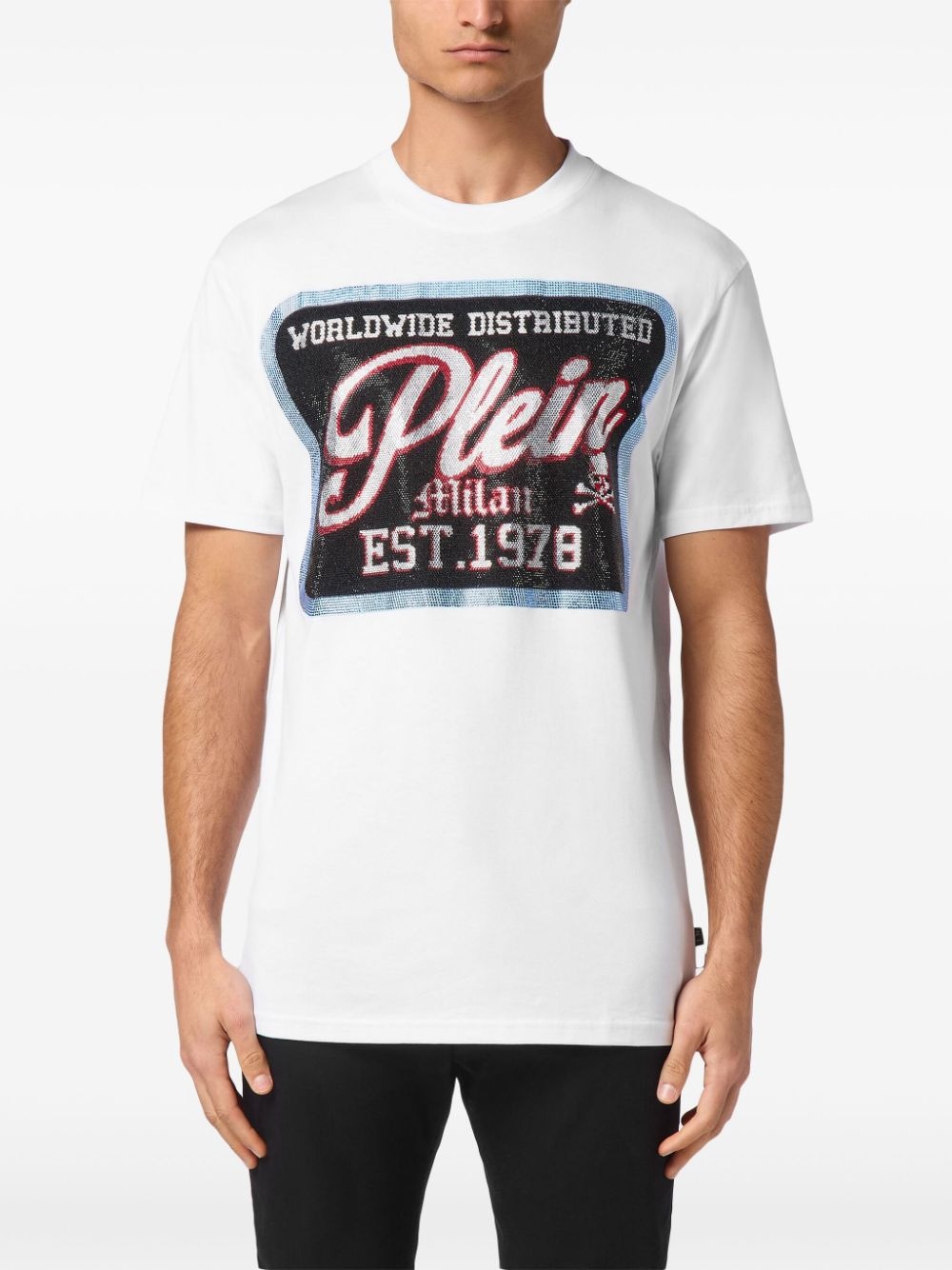 logo-patch crew-neck T-shirt - 3