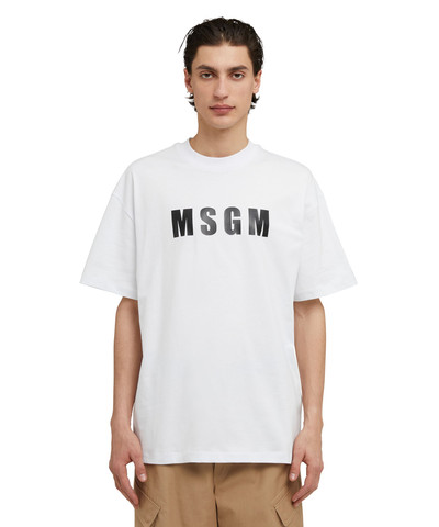 MSGM Cotton crewneck t-shirt with MSGM logo outlook