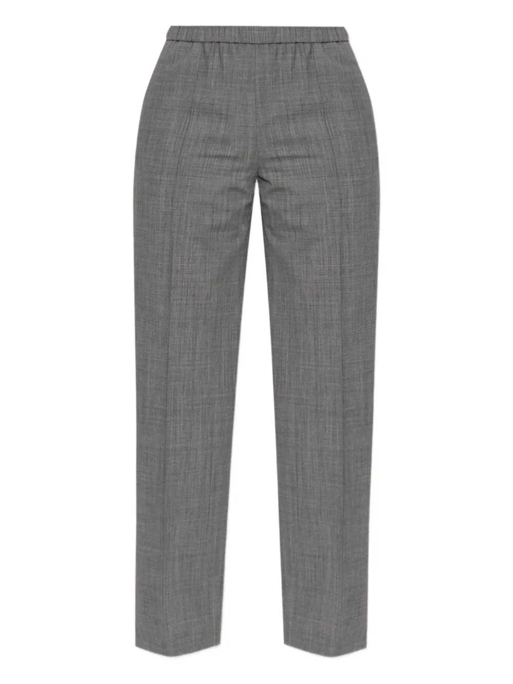 creased straight-leg trousers - 1