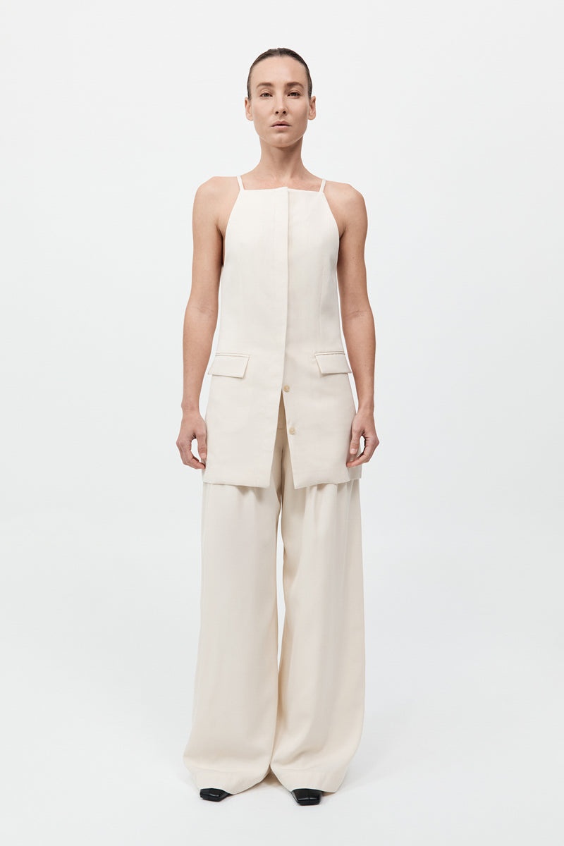 Hybrid Tailored Mini Dress - Off White - 3