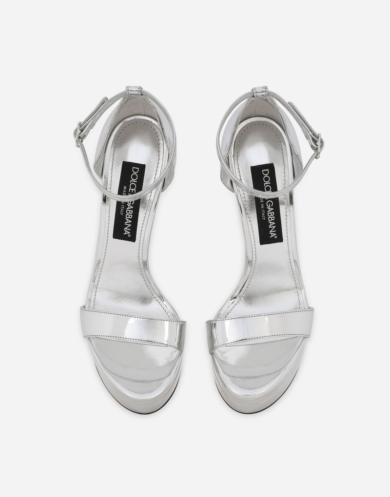 Mirrored-effect calfskin platform sandals 4