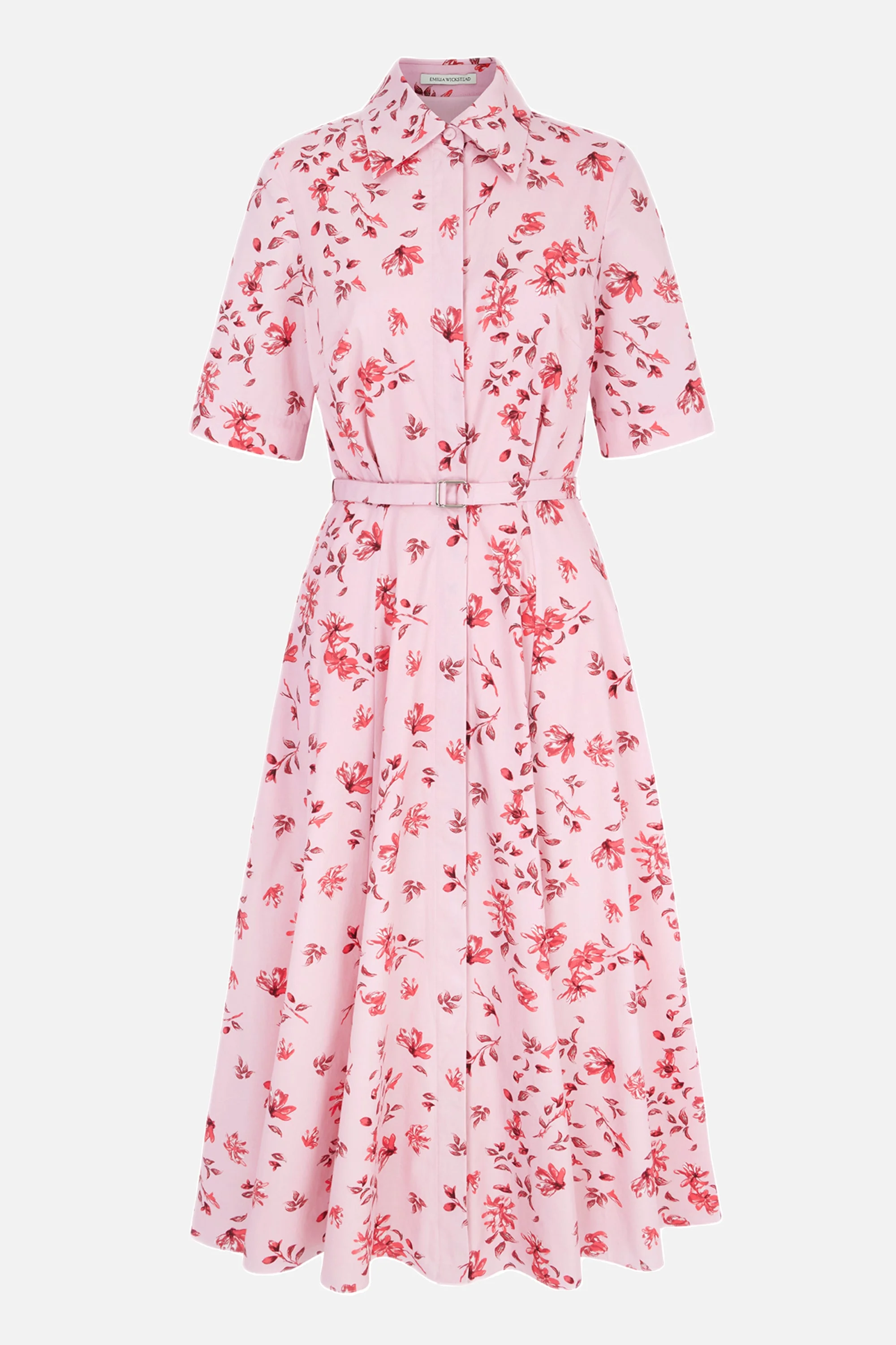 Rubie Dress in Scattered Daisies on Pink Cotton - 1
