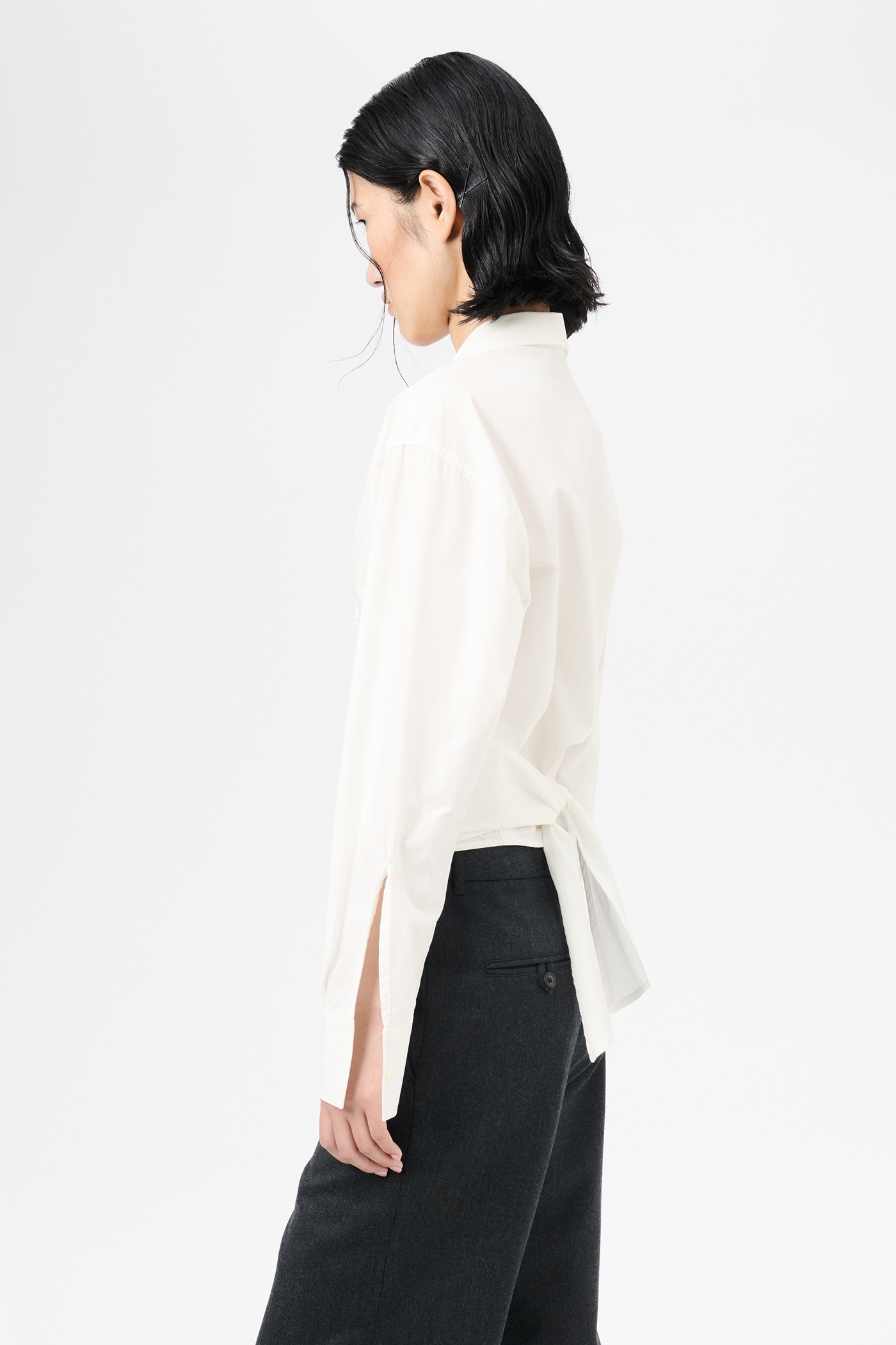 Nannas Shirt White Organic Poplin - 4