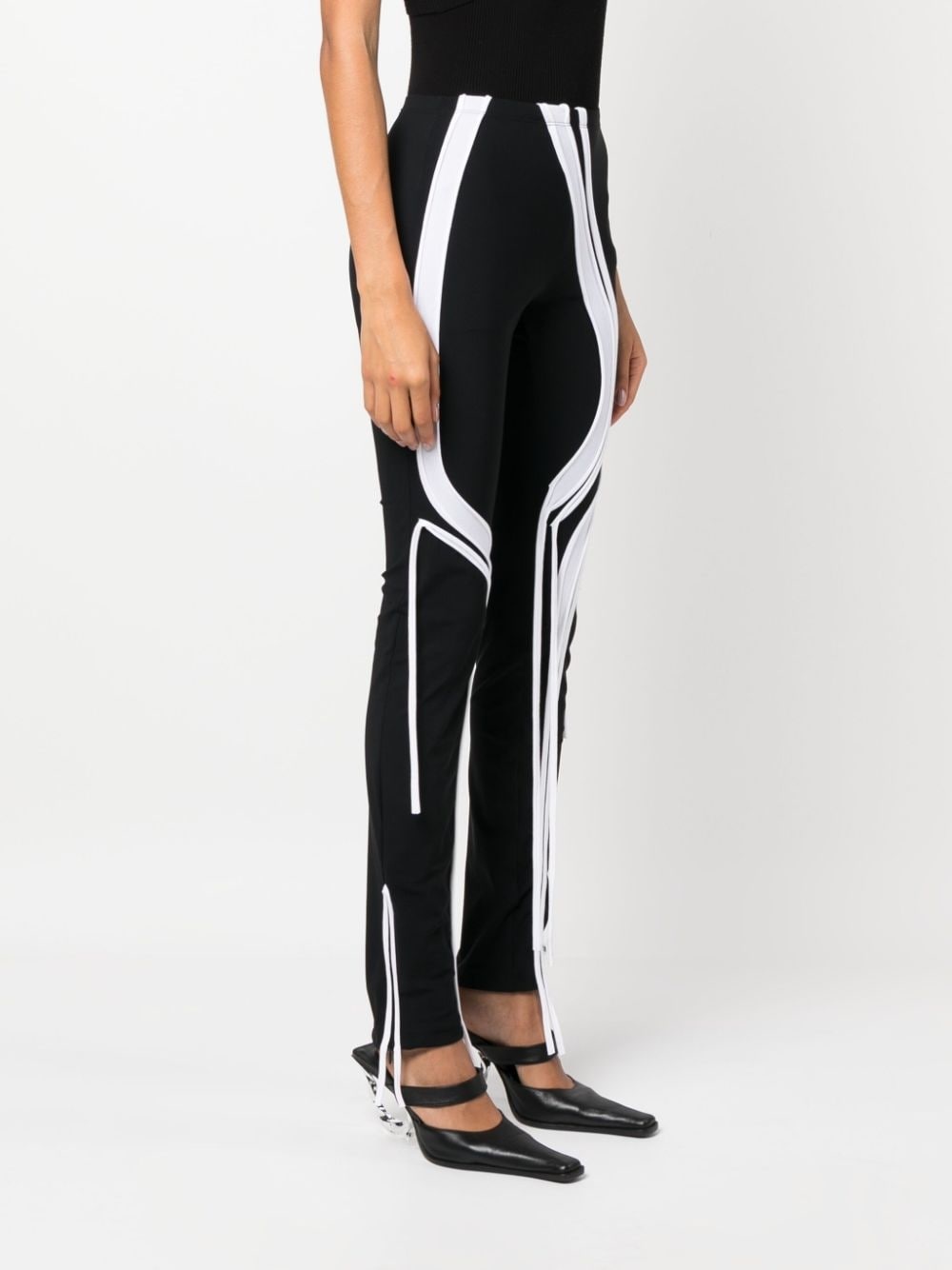 Strappy tie-fastening straps leggings - 3
