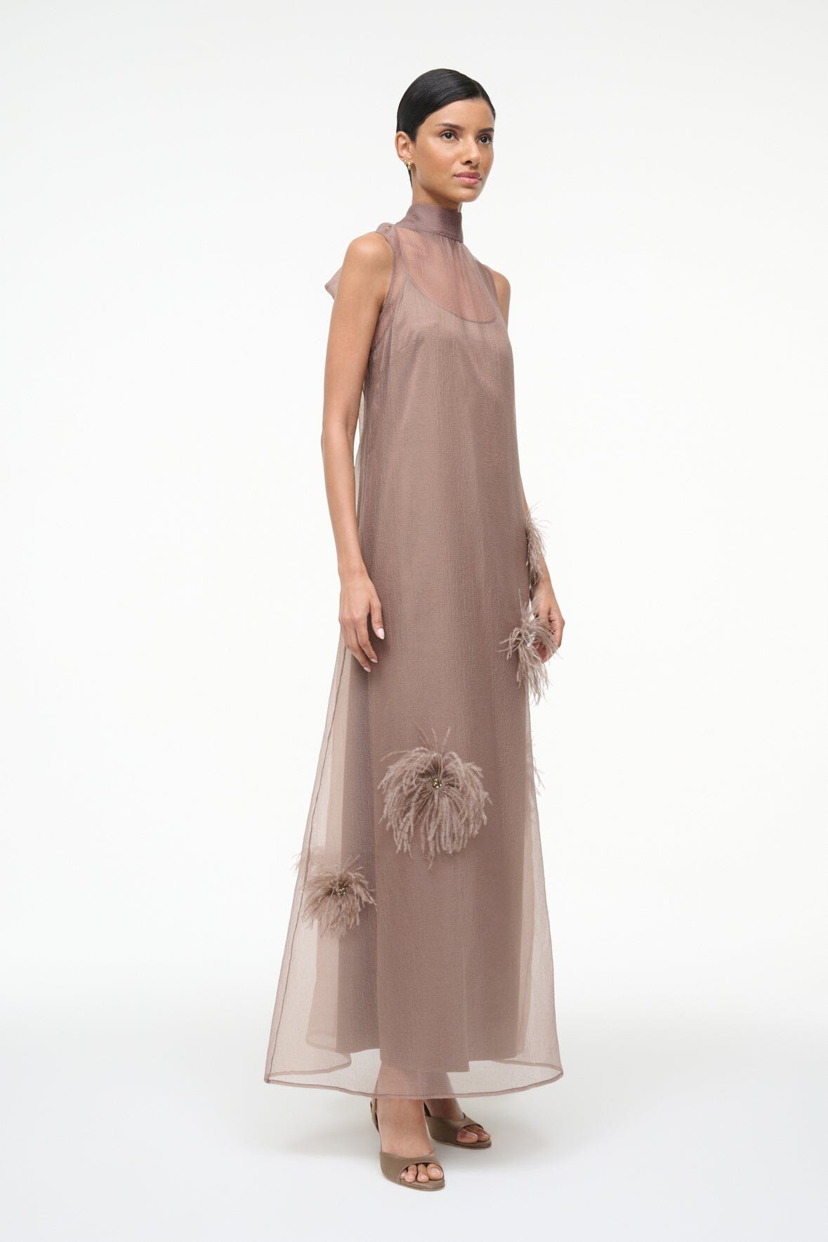STAUD ALBEE DRESS TRUFFLE - 5