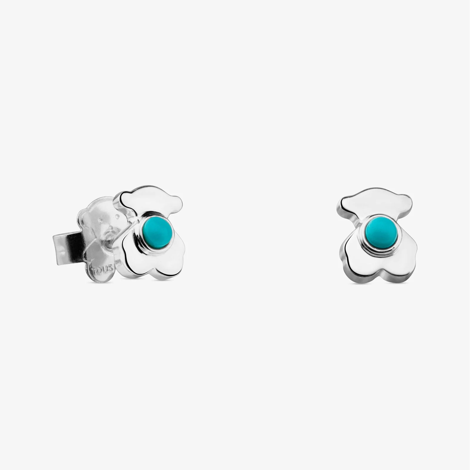 Silver Super Power Earrings with Ceramic - 1