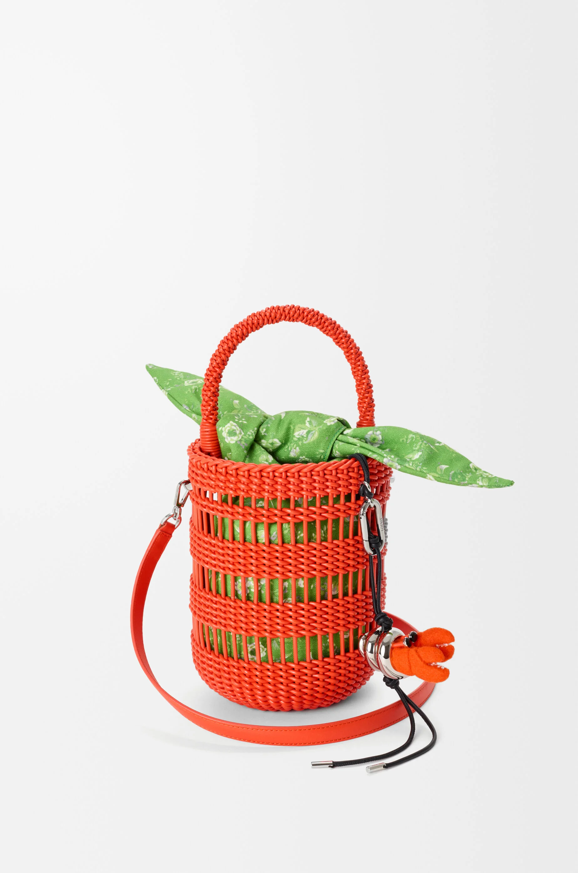 Weaved bucket in nappa leather - 1