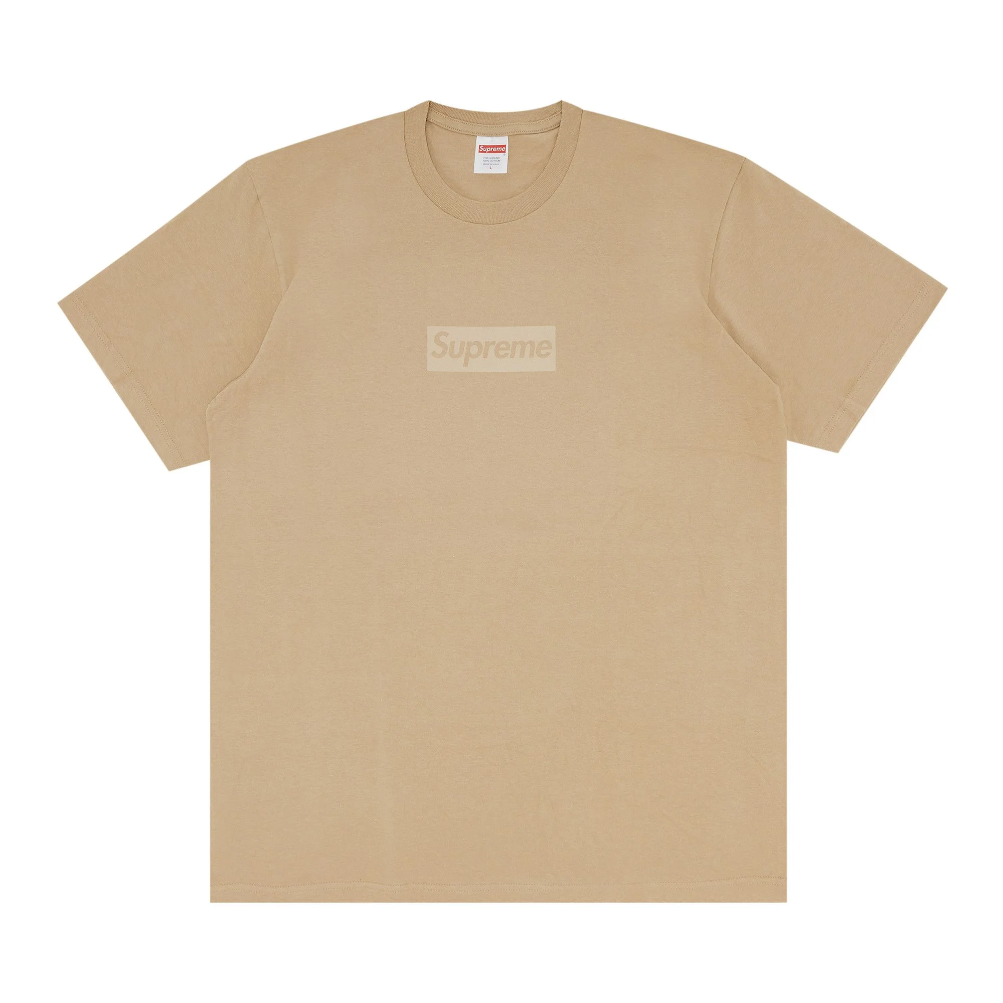 Supreme Tonal Box Logo Tee 'Khaki' - 1