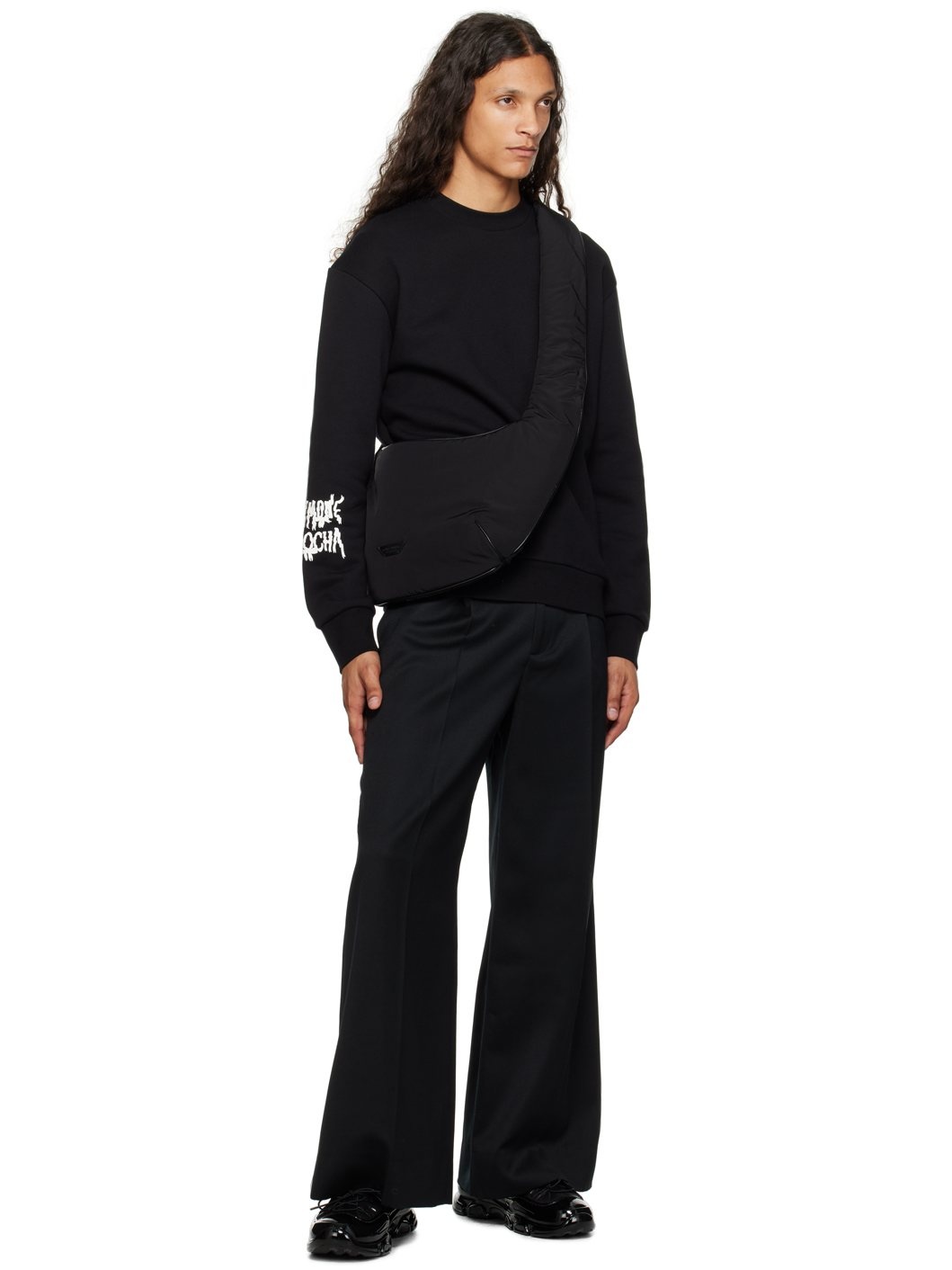 Black Ribbon Logo Sweatshirt - 4