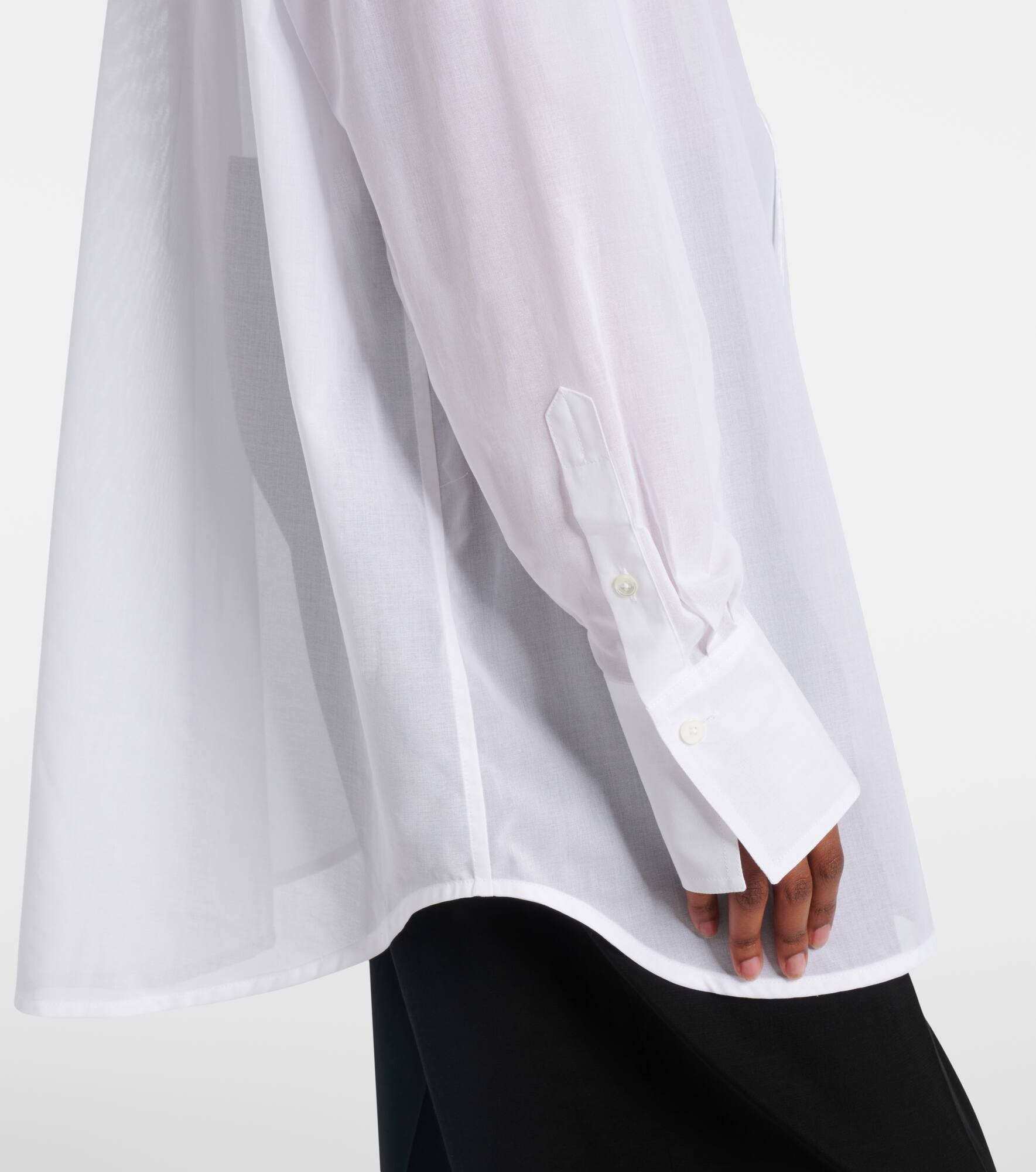 Oversized cotton voile shirt - 5