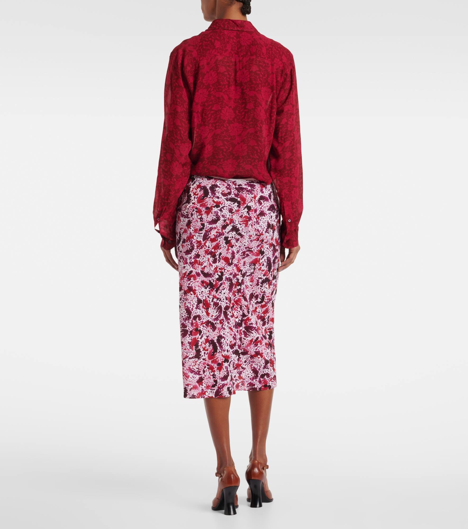Floral pencil skirt - 3