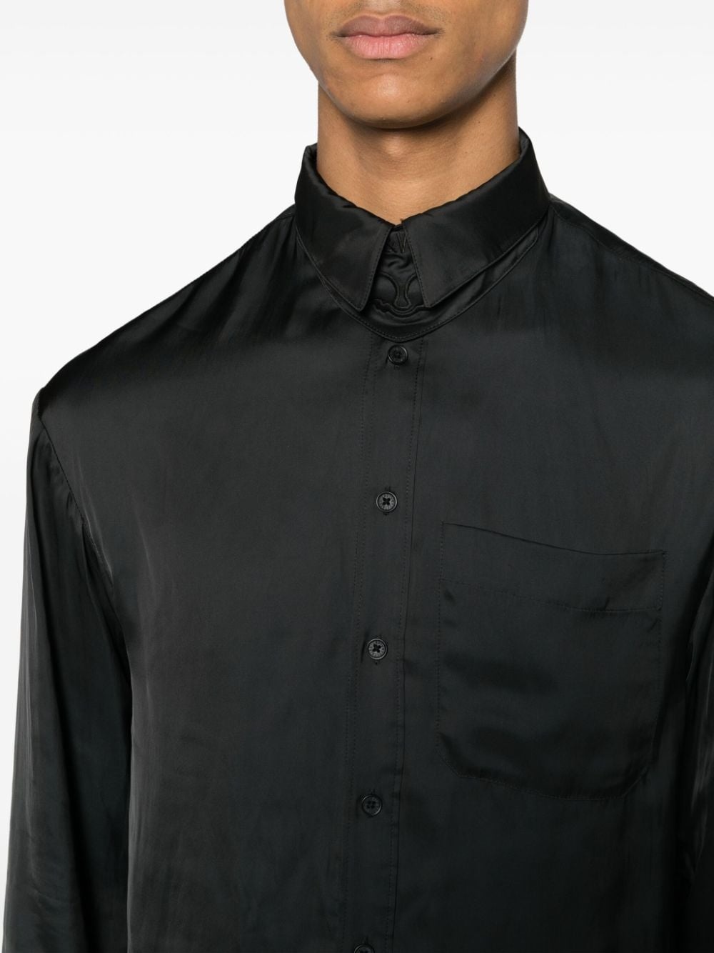 long-sleeved dropped-shoulder shirt - 6