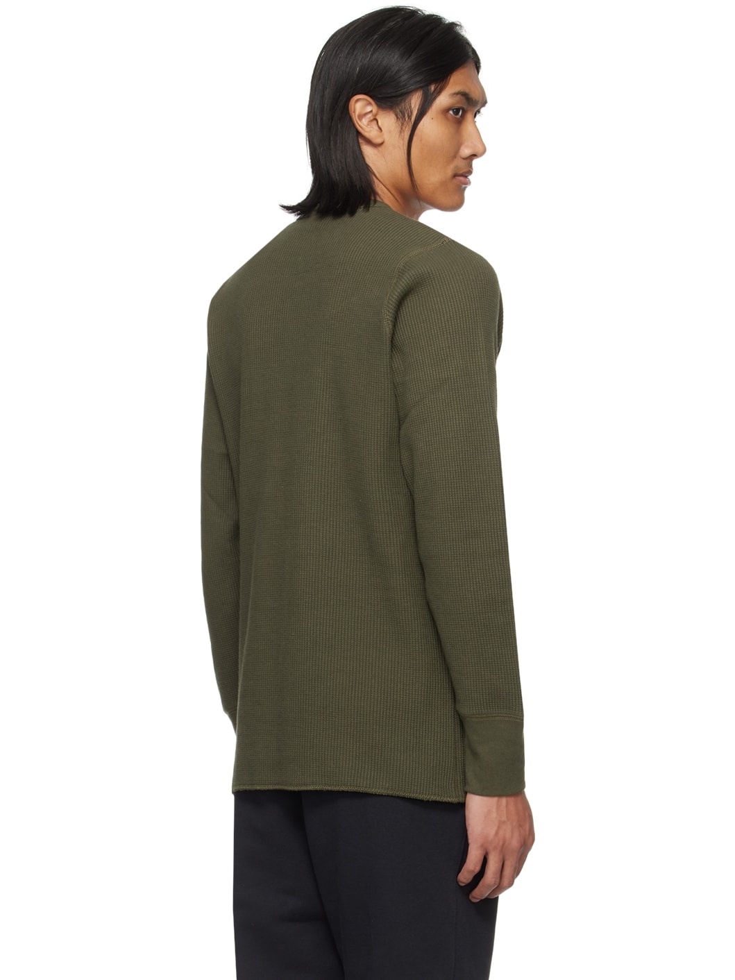 Green Embroidered Long Sleeve T-Shirt - 3