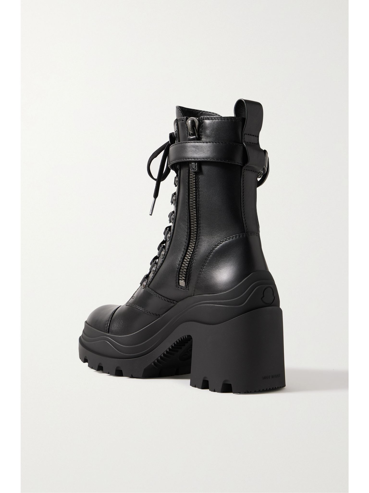 Envile buckled leather combat boots Black - 3