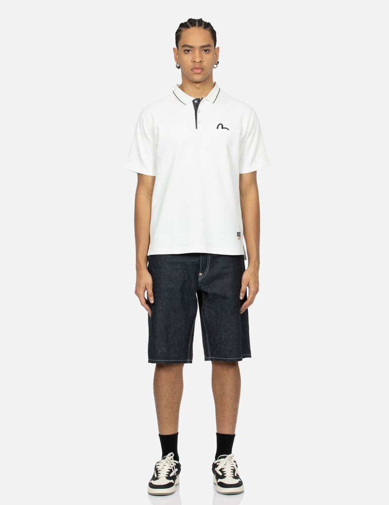 EVISU PATCHWORK RELAX FIT DENIM SHORTS outlook