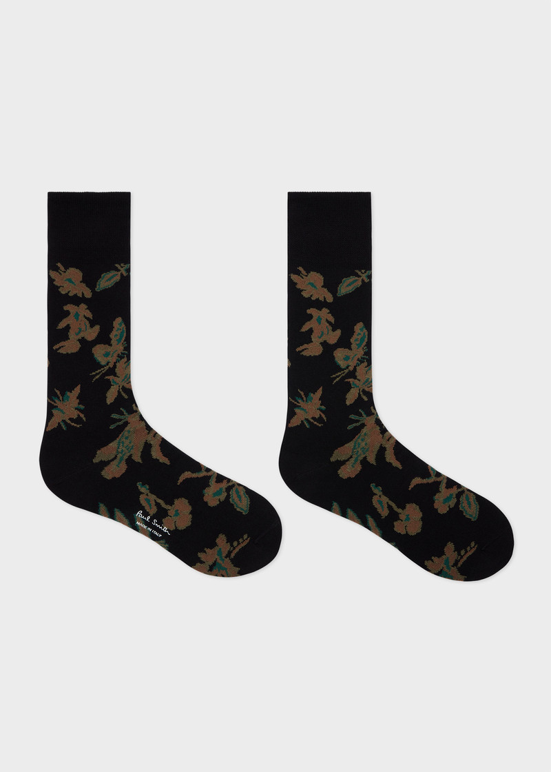 Paul Smith Black Cotton-Blend 'Bohemia' Socks outlook