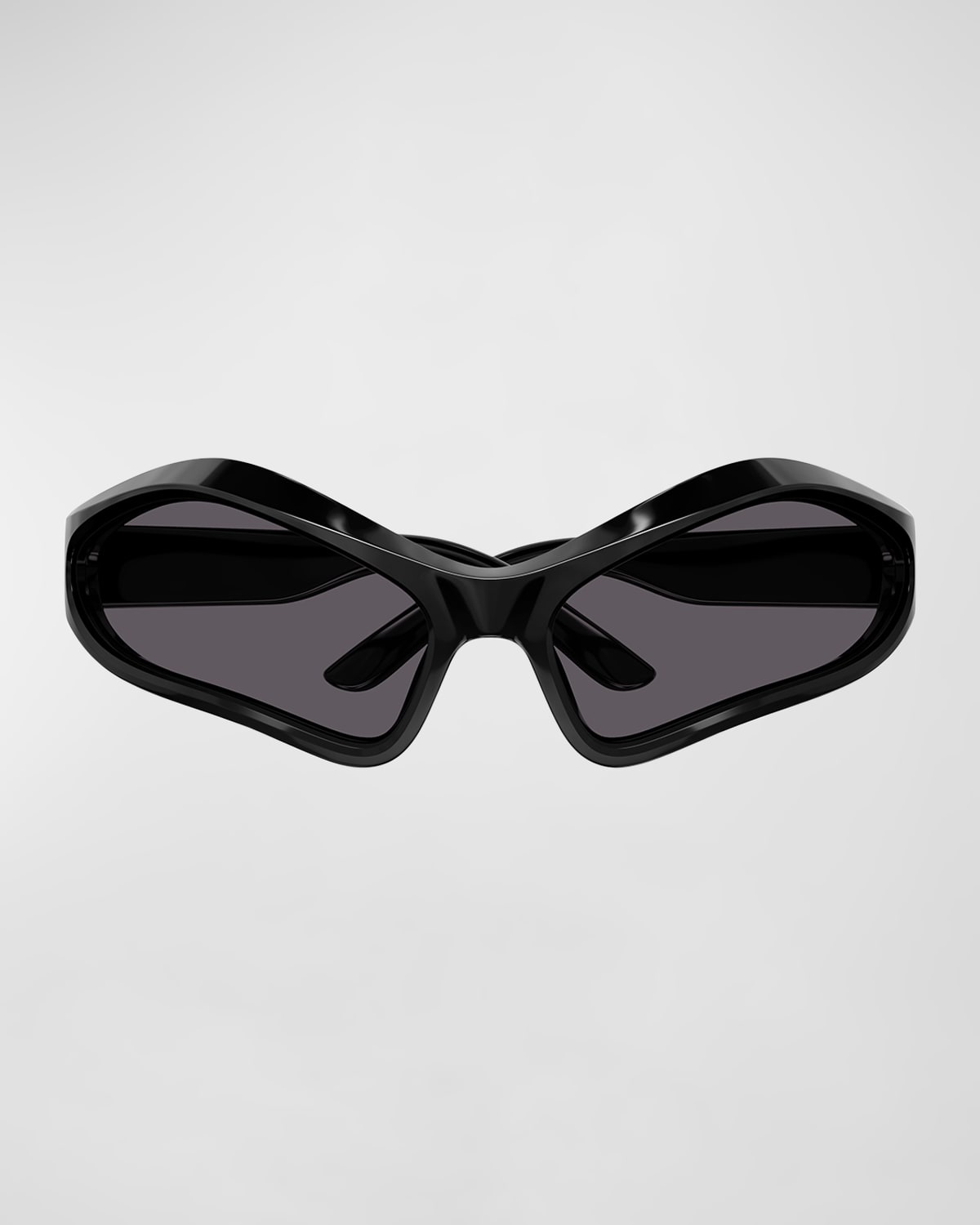 Wavy Plastic Wrap Sunglasses - 3