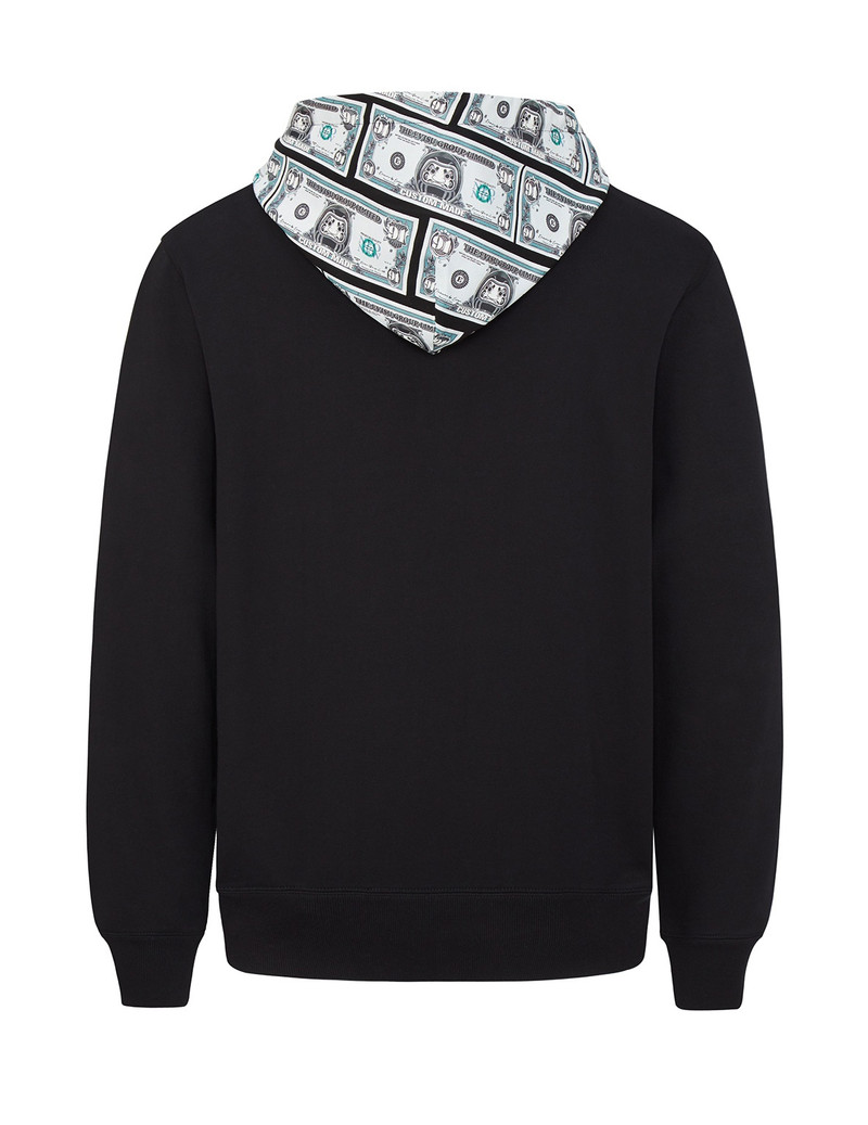 BANKNOTE SEAGULL PRINT HOODIE 2