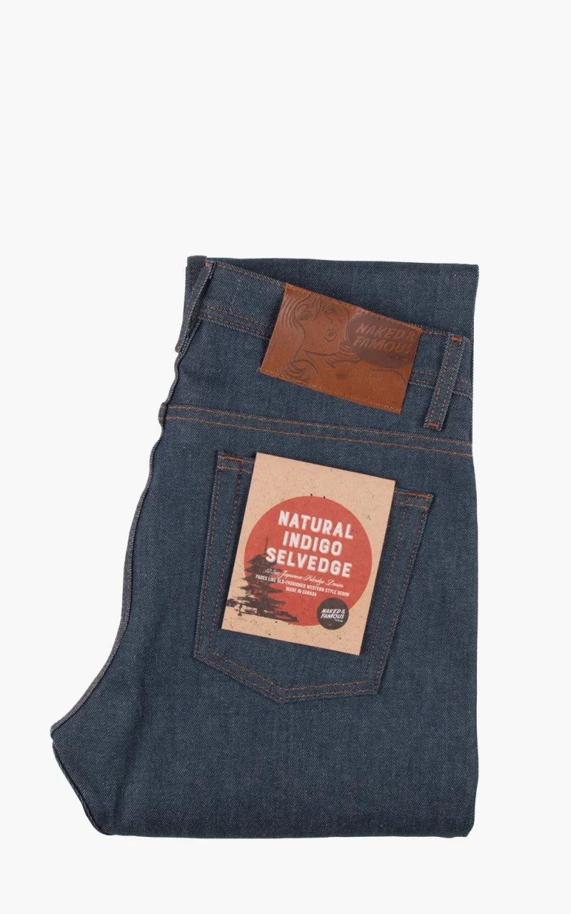 NAKED & FAMOUS DENIM WEIRD GUY NATURAL INDIGO SELVEDGE 12.5OZ - 1