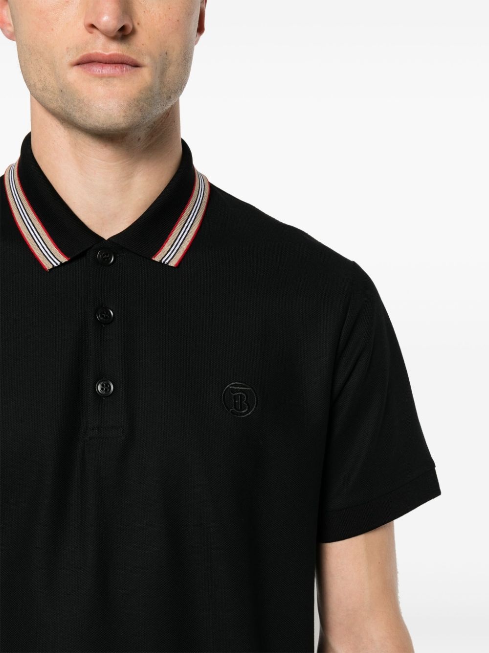 Icon stripe cotton polo shirt - 5