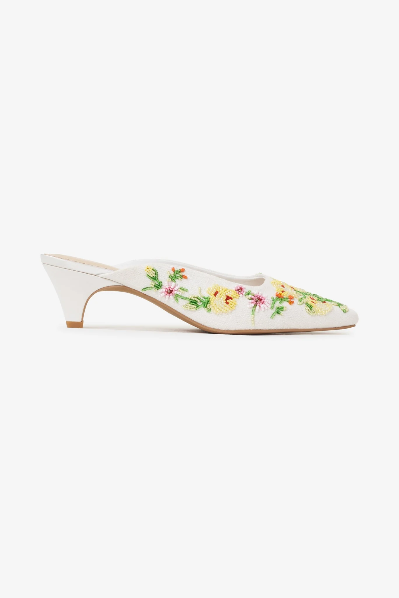 Elodie Floral Beaded Mule - 1