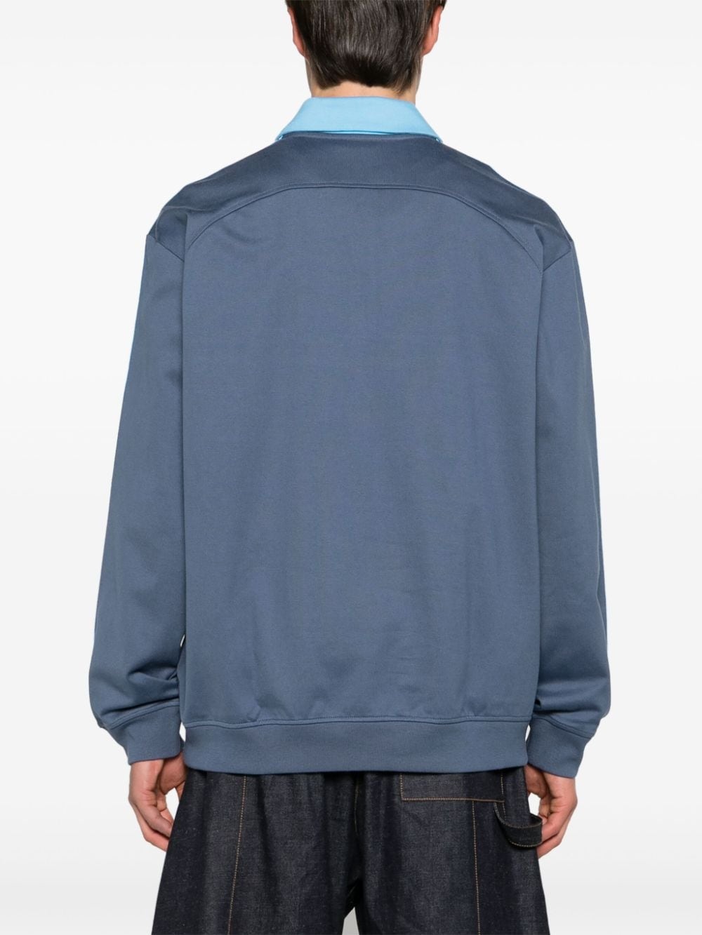 collared cotton sweatshirt - 4