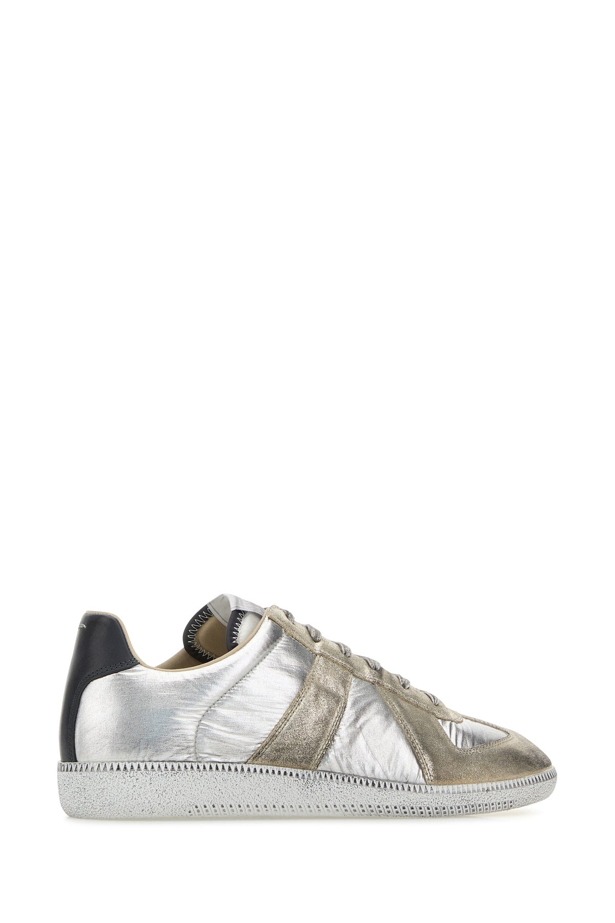 Silver leather Replica sneakers - 3