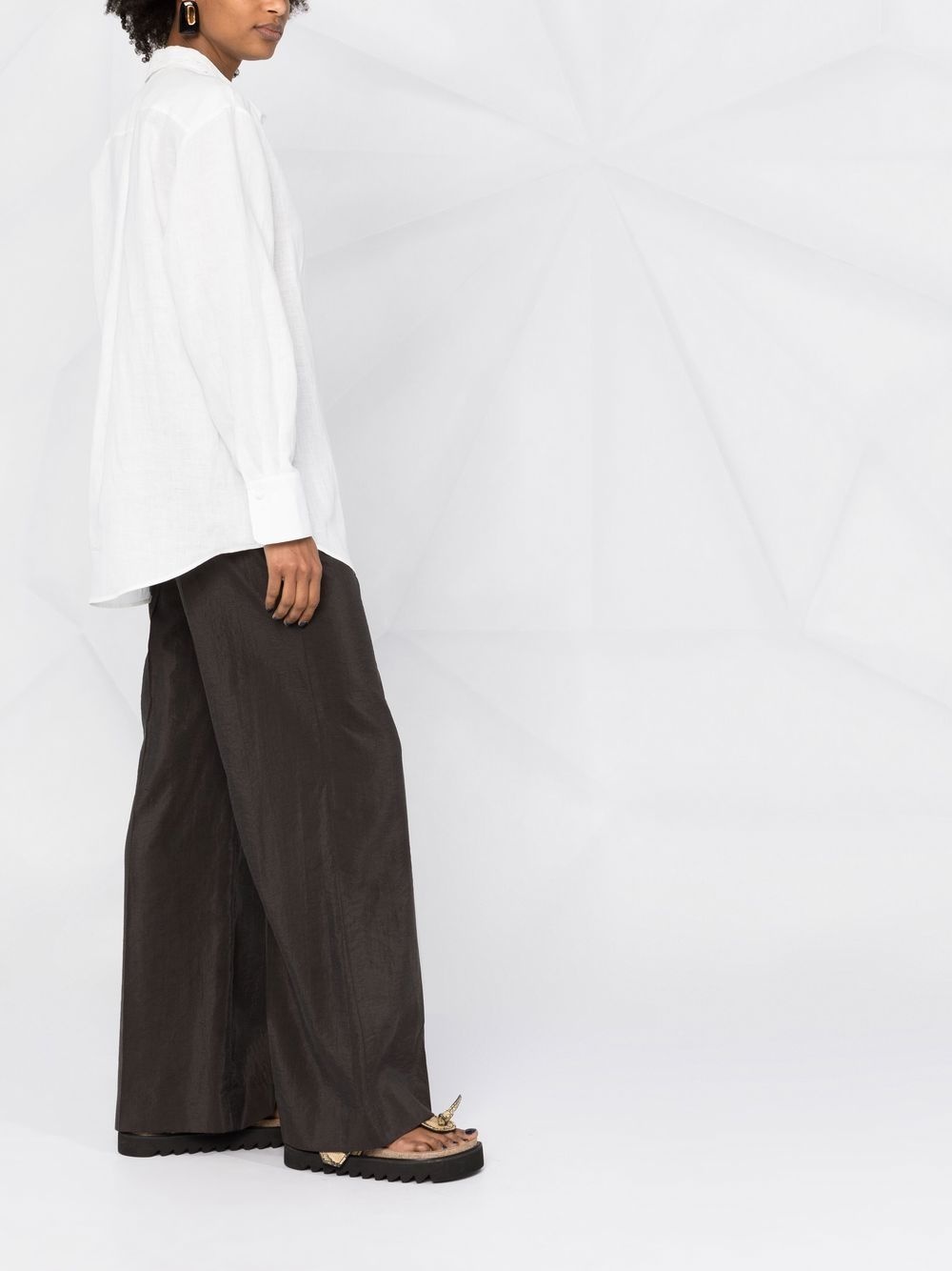 broderie anglaise linen shirt - 6