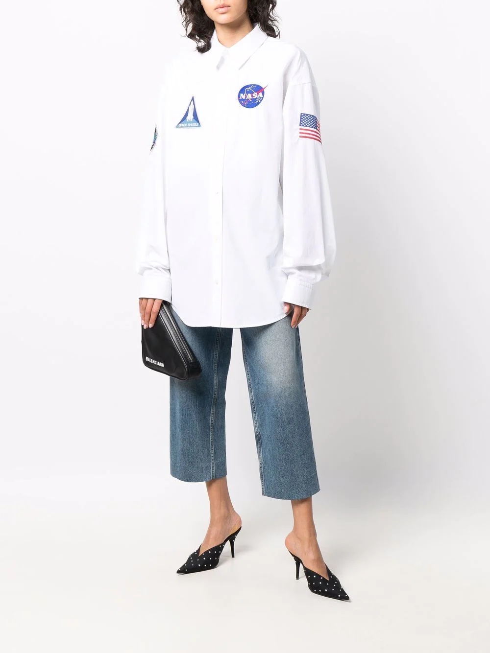 Space logo-patch shirt - 4