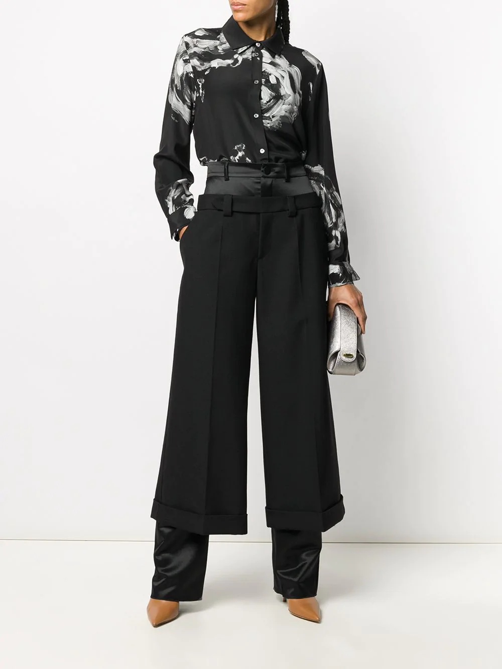 double-layered tailored trousers - 2