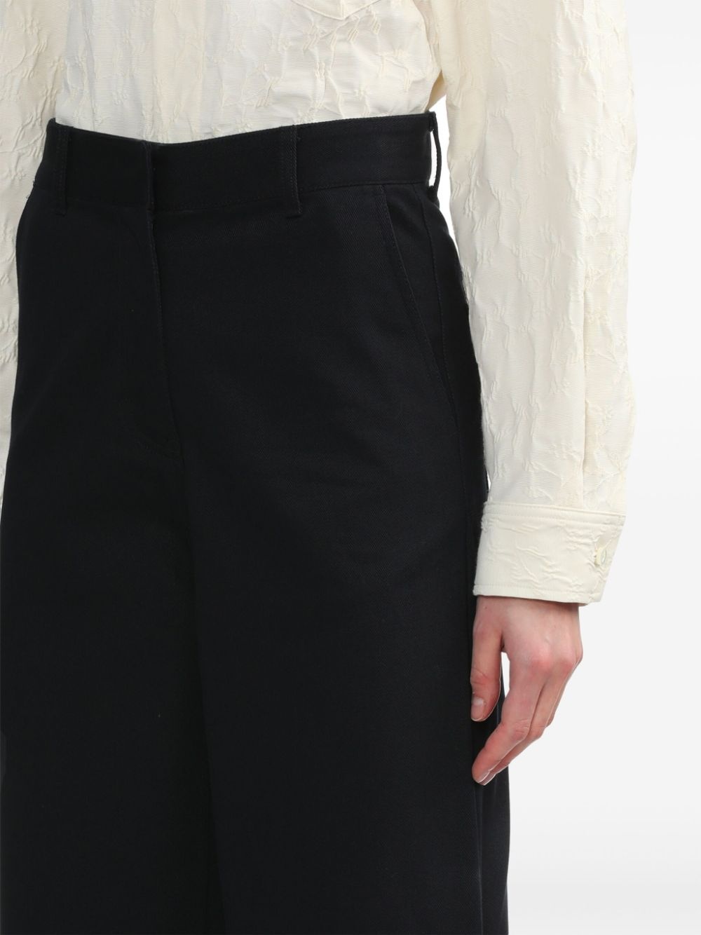 cropped cotton trousers - 5