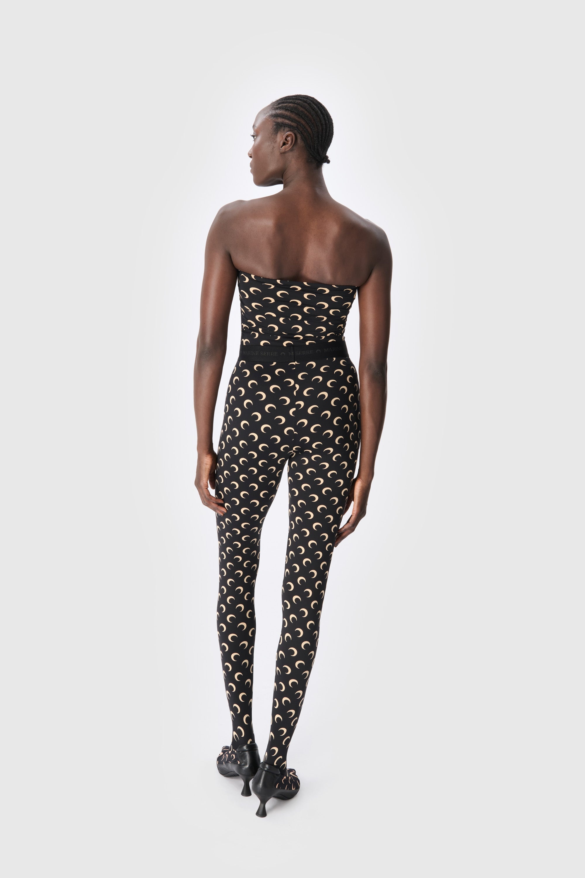 Moon Printed Jersey Second Skin Tube Top - 2