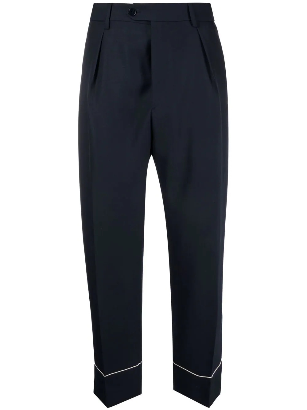 turn-up cuff tailored trousers - 1