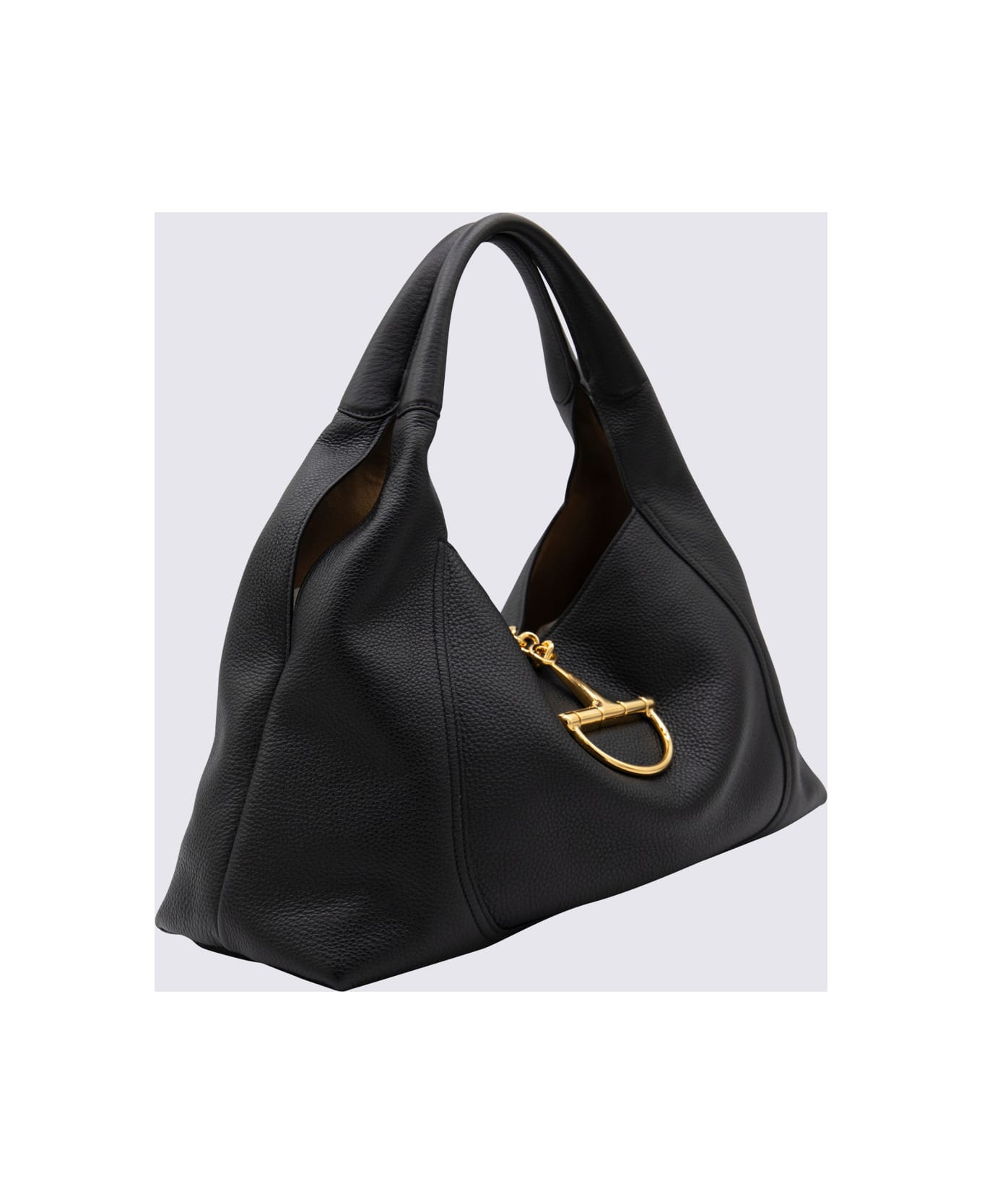 Black Leather Softbit Maxi Totes - 2