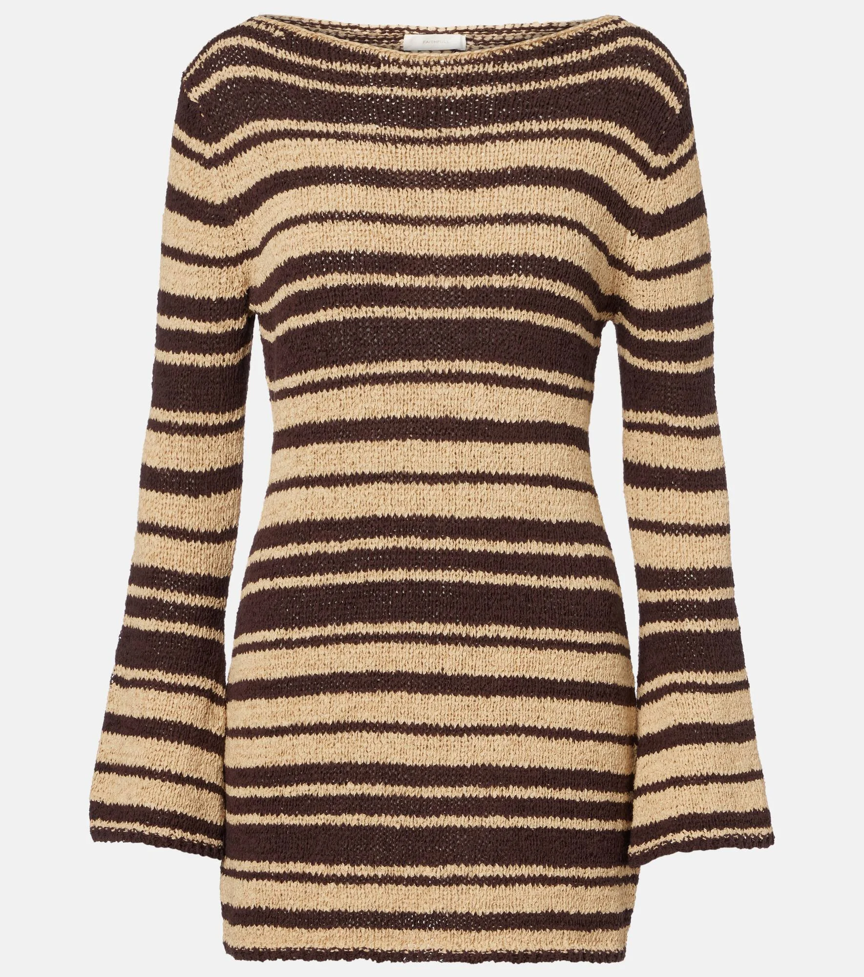 Micah striped cotton-blend minidress - 1