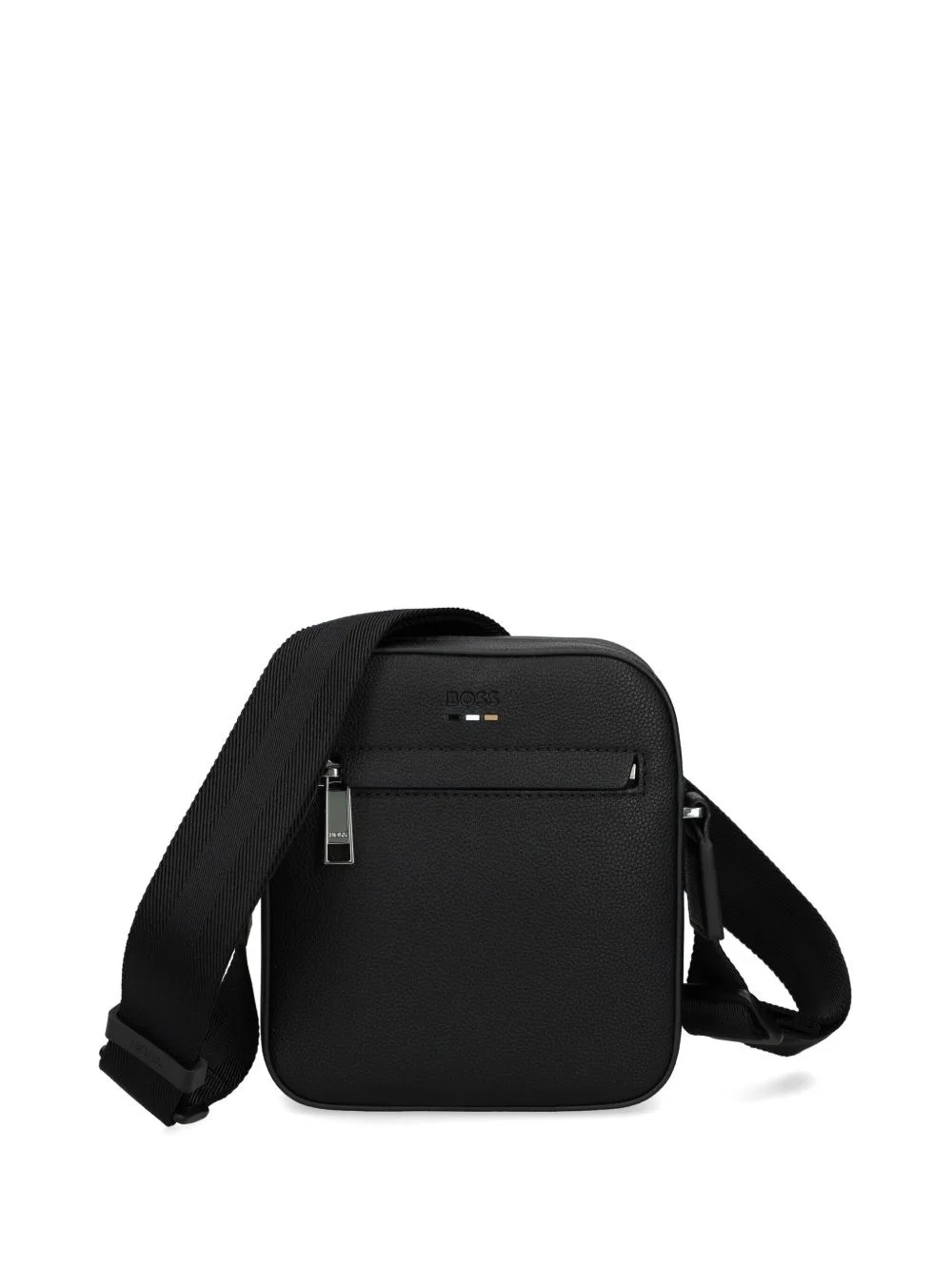 logo-debossed messenger bag - 1