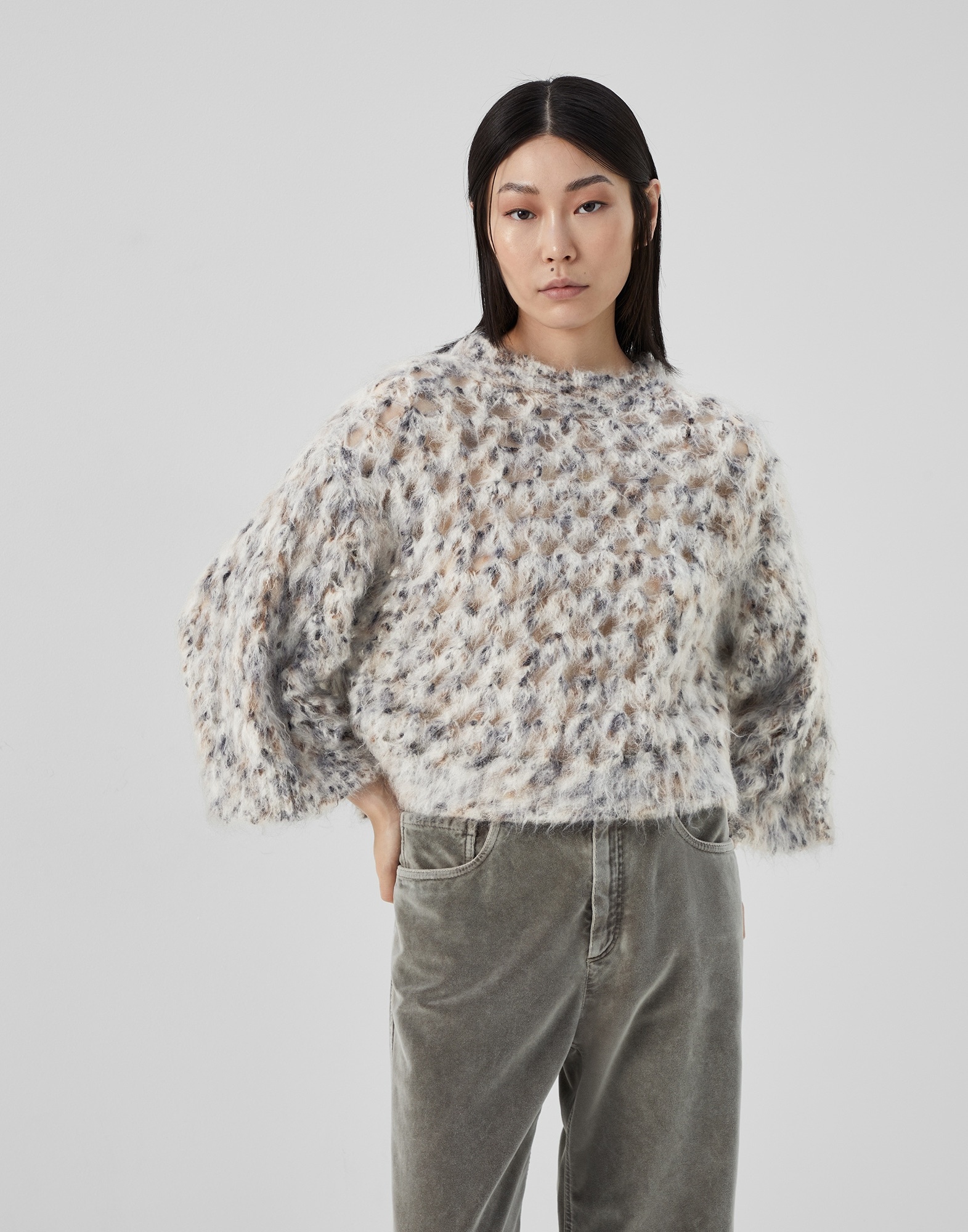 MOHAIR PRINTED SWEATER