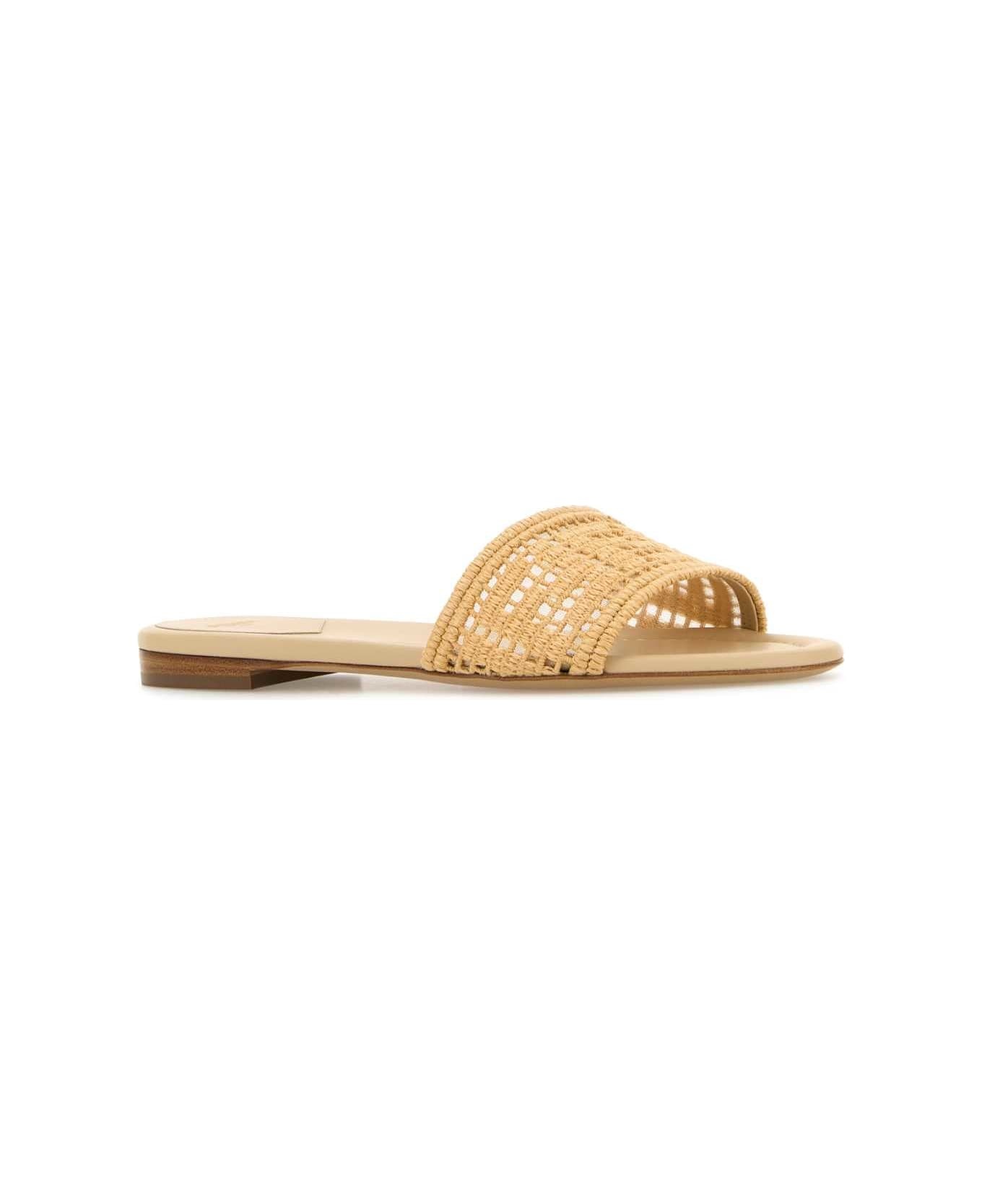 サンダル・ミュール Fendi Raffia Sunshine Slippers FENDI Raffia Fendi Sunshine Slippers | italist | REVERSIBLE
