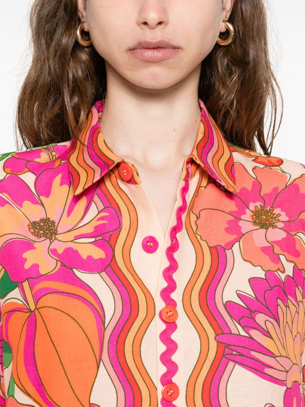 floral-print shirt - 5