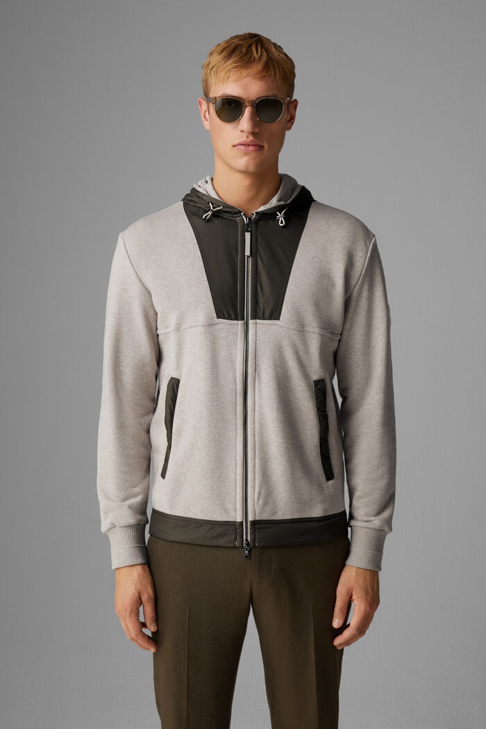 York Hoodie sweatshirt jacket in Beige/Olive green - 2