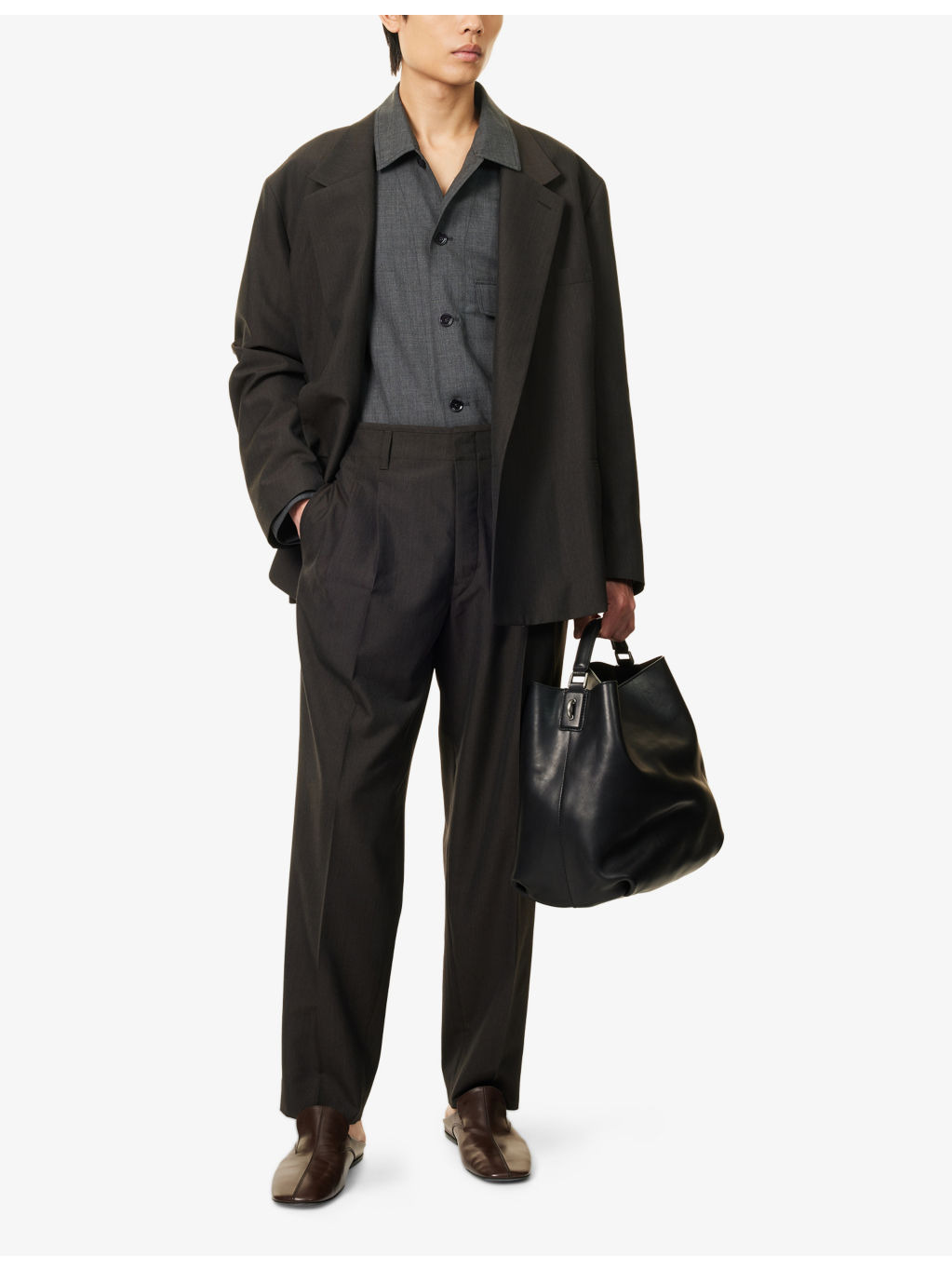 Double-Breasted Relaxed Wool-Blend Blazer - 2