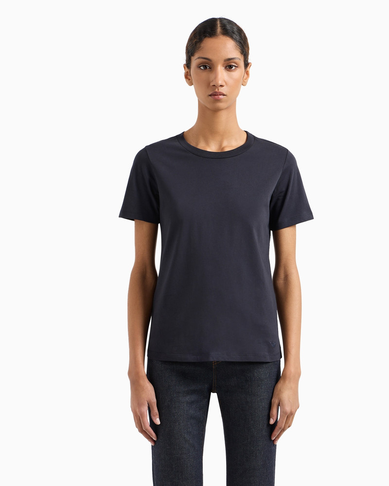 EMPORIO ARMANI Pima-jersey crew-neck T-shirt outlook