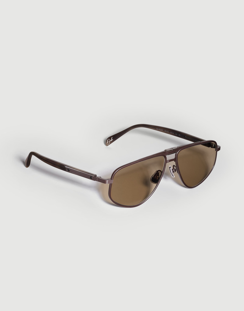 Brunello Cucinelli Dike titanium sunglasses outlook