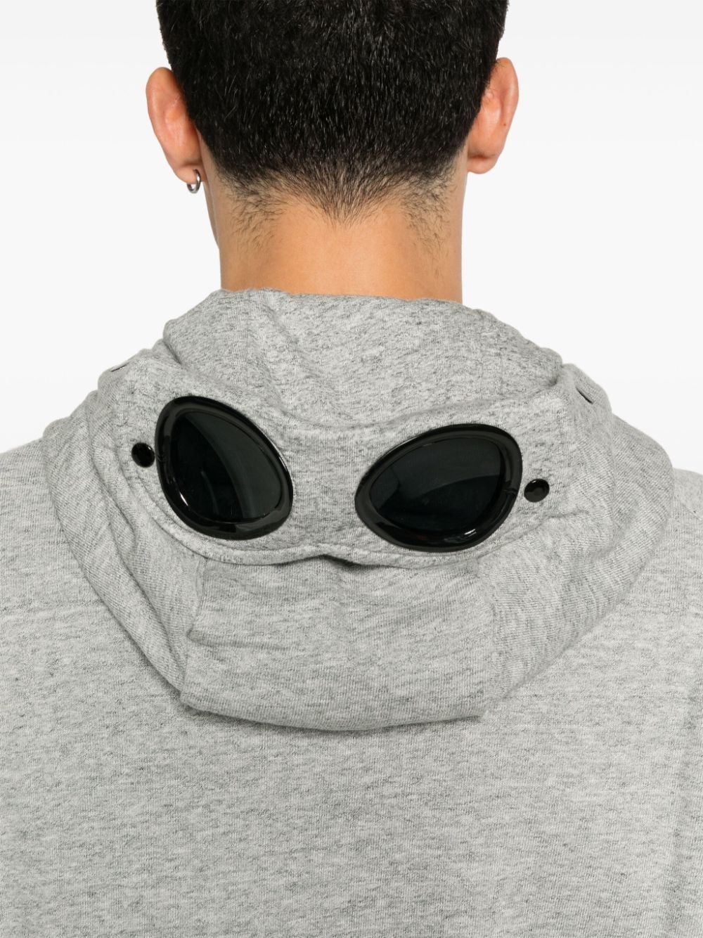 Goggles-detail zip-up hoodie - 5