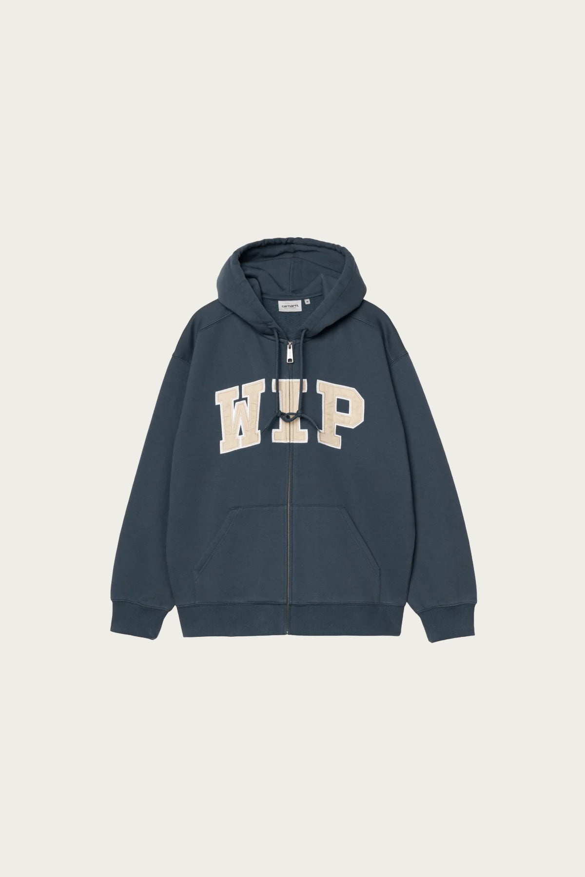 Hooded WIP Sweat Jacket - Dusky Blue Stone Washed - 1