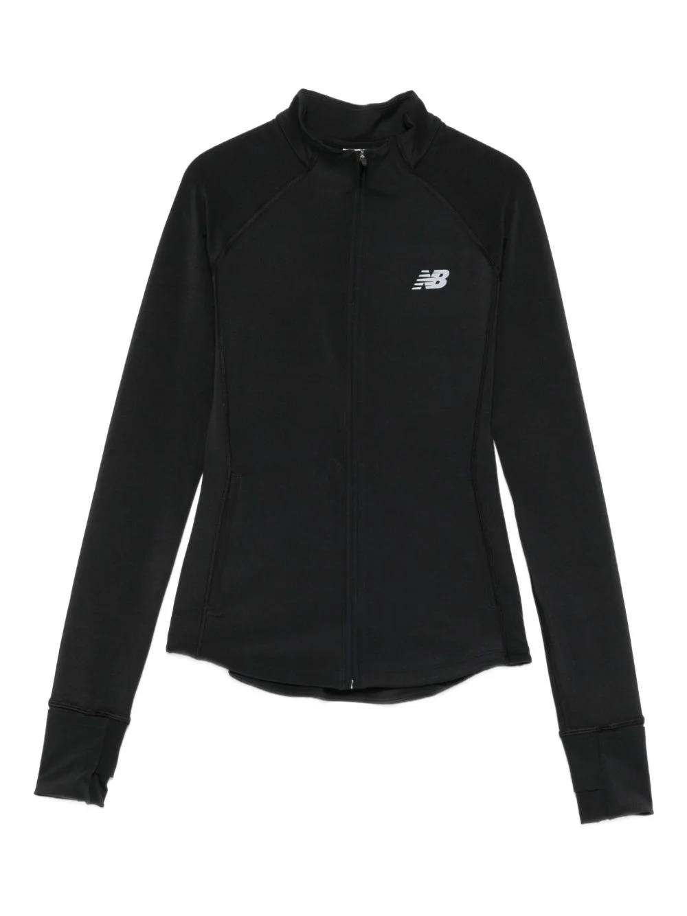 zip-front logo sweatshirt - 1