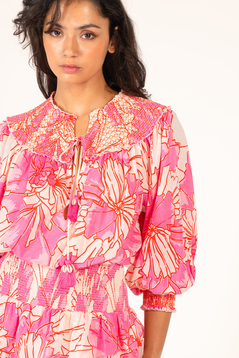 Poupette St Barth Mini Dress Anna - Pink Petal outlook