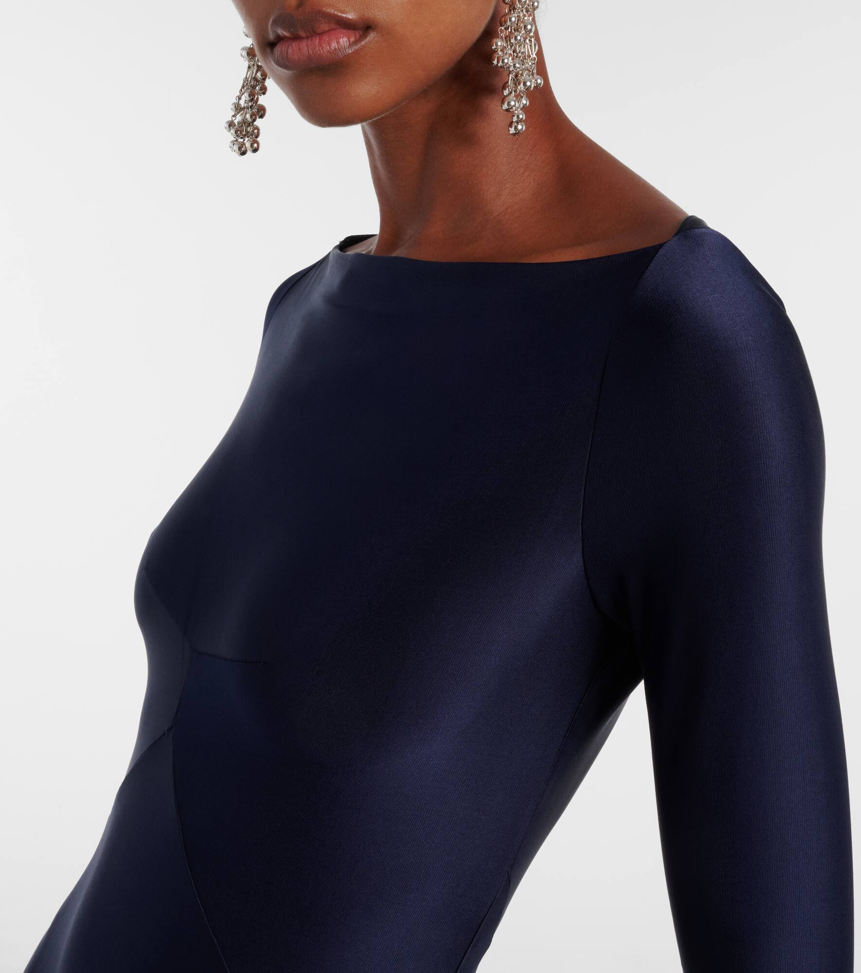 Paneled jersey maxi dress - 4